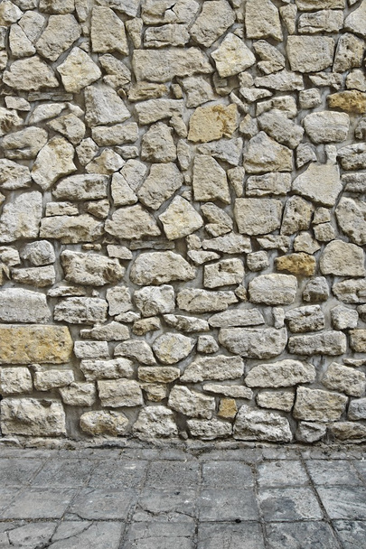 Εγχώριο εξωτερικό 3d με πέτρινο τοίχο και το πάτωμα - Φωτογραφία, εικόνα