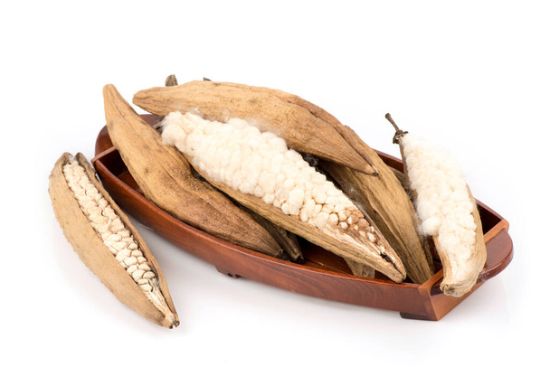Ceiba pentandra or white silk cotton isolated on white background. - Photo, Image