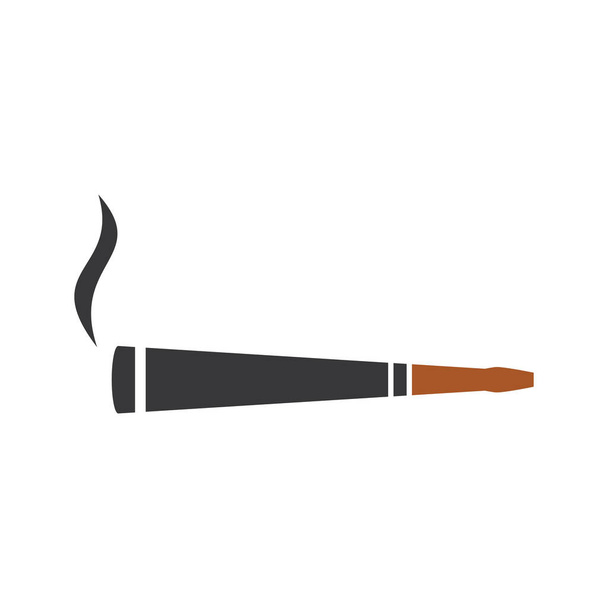 Fumo tubo icona vettore design piatto - Vettoriali, immagini