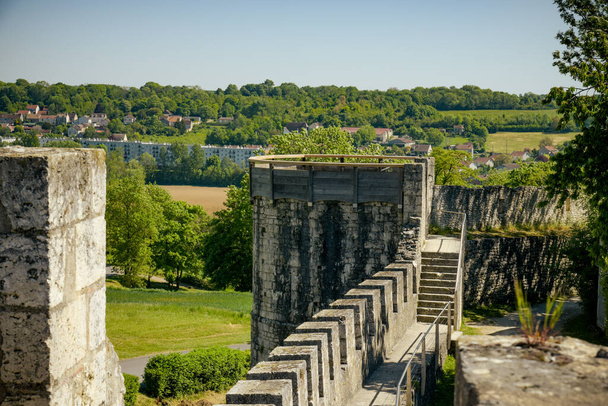 view on the battlements of the medieval city of Provins which owned to the UNESCO world heritage - Foto, Imagen