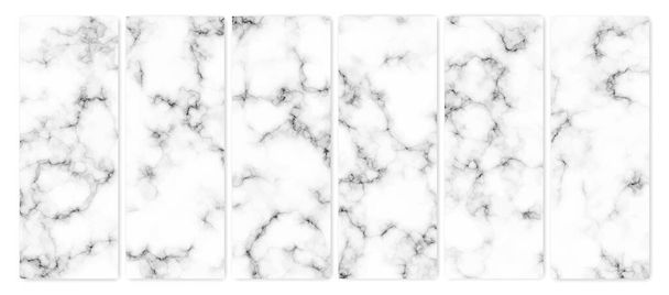 Marble texture background. Set of six abstract backdrops of marble granite stone. Vector illustration - Vector, Image