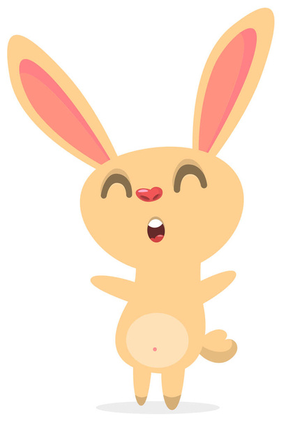 Happy cute bunny cartoon. Easter vector rabbit  illustration isolate - Vektori, kuva
