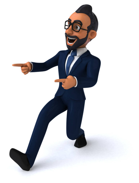 Fun 3D cartoon illustration of an indian businessman - Fotografie, Obrázek