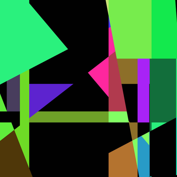 Geometric abstraction generative art background art illustration - Vector, Image