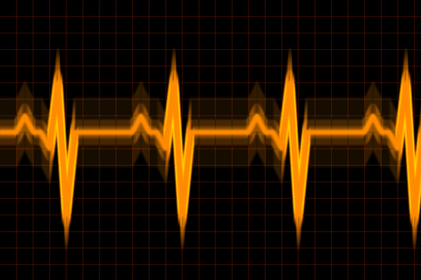 Vibrant audio or pulse beat wave graph - Photo, Image