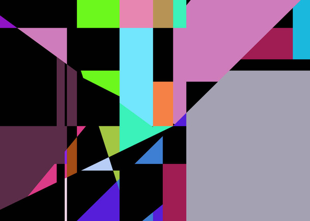 Geometric abstraction generative art background art illustration - Vektör, Görsel