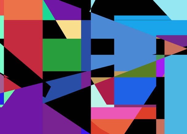 Geometrische Abstraktion generative Kunst Hintergrund Kunst Illustration - Vektor, Bild
