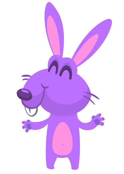 Happy cute bunny cartoon. Easter vector rabbit  illustration isolate - Vektor, kép