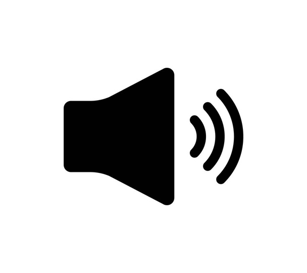 Sound, volume and mute icon. Noise button. Audio up or down. Speaker button off or silent mode. Sign of noise music. Symbol isolated on white background for player app. Vector. - Vektor, kép