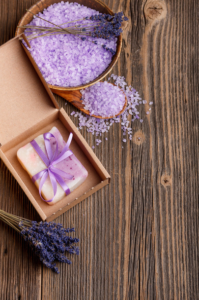 Lavender handmade soap - Фото, изображение