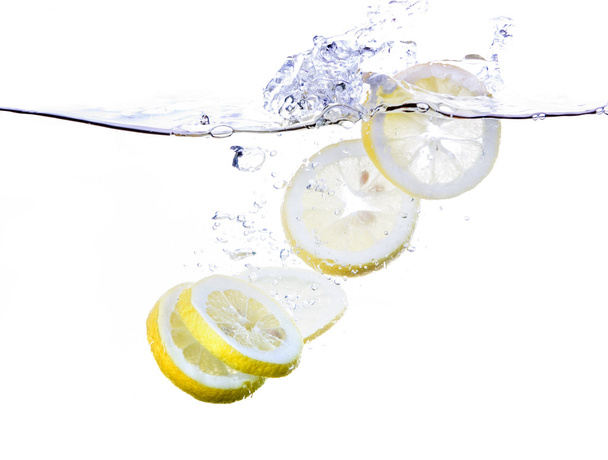 Lemon Slices in Water - Photo, image