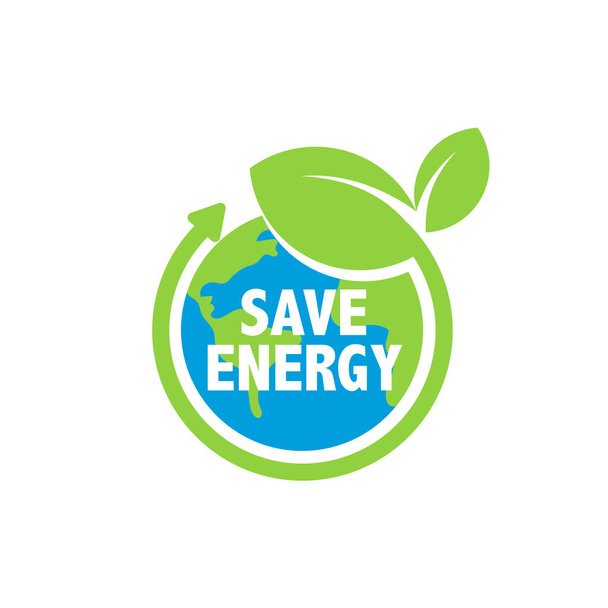Energy saving eco technology nature concept. think green ecology and save energy creative idea concept. environmentally friendly planet. vector design. - Vektor, kép