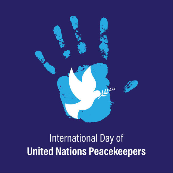 Birleşmiş Milletler Barış Muhafızları Günü 'nün vektör illüstrasyon konsepti. 29 Mayıs. - Vektör, Görsel