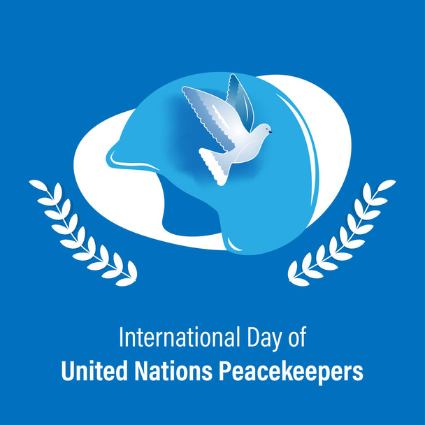 Вектор ілюструє концепцію Міжнародного дня миротворців Організації Об'єднаних Націй. 29 травня. - Вектор, зображення