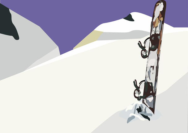 snowboardowe panorama - Wektor, obraz
