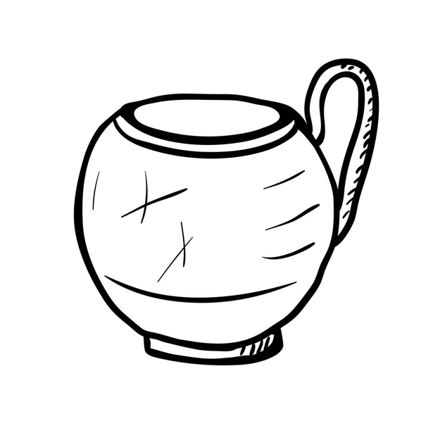 Cup sketch, vector illustration - Vetor, Imagem