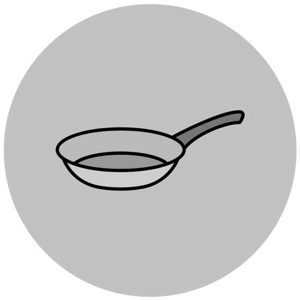 kitchen utensils icon. simple illustration of spoon frying pan vector icons for web - Vektori, kuva