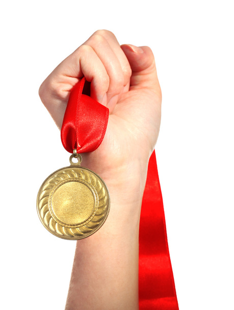 Golden medal in hand - Foto, imagen