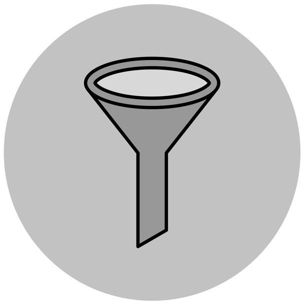 Icono de embudo, ilustración vectorial - Vector, Imagen