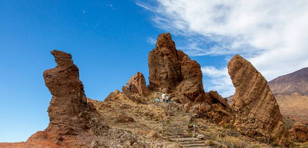 Tenerife, Spain:December 24, 2018: Best Hikes in Teide National Park, Tenerife, Spain - Φωτογραφία, εικόνα