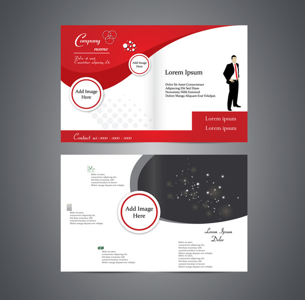 Bi-fold zakelijke brochure - Vector, afbeelding