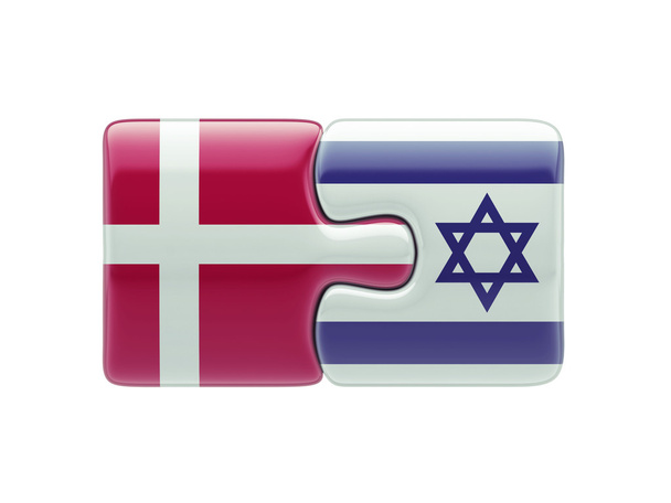 Denmark Israel  Puzzle Concept - Foto, afbeelding