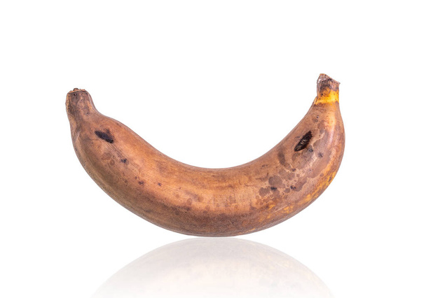 Rotten banana isolated on white background, Clipping path - Foto, immagini