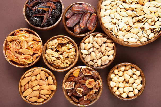 mixed nuts and dried fruits - Photo, Image