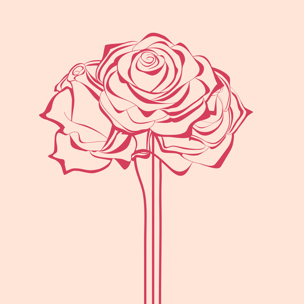 Bunch of roses illustration - Vetor, Imagem