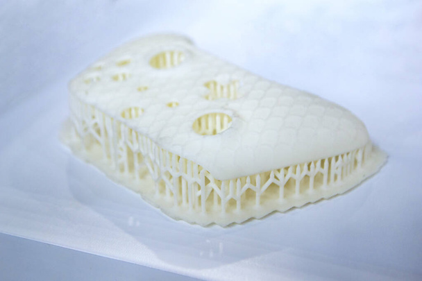 Modelo impreso en impresora 3D. Objeto impreso en una impresora 3D de plástico - Foto, Imagen
