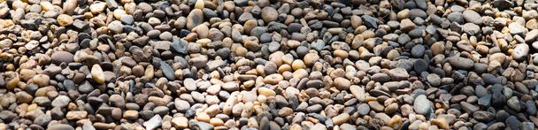 Flat lay of stones texture background. Abstract shape pattern from nature. - Photo, Image