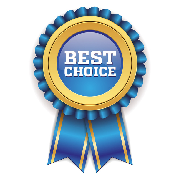 Blue best choice badge - Vector, Image