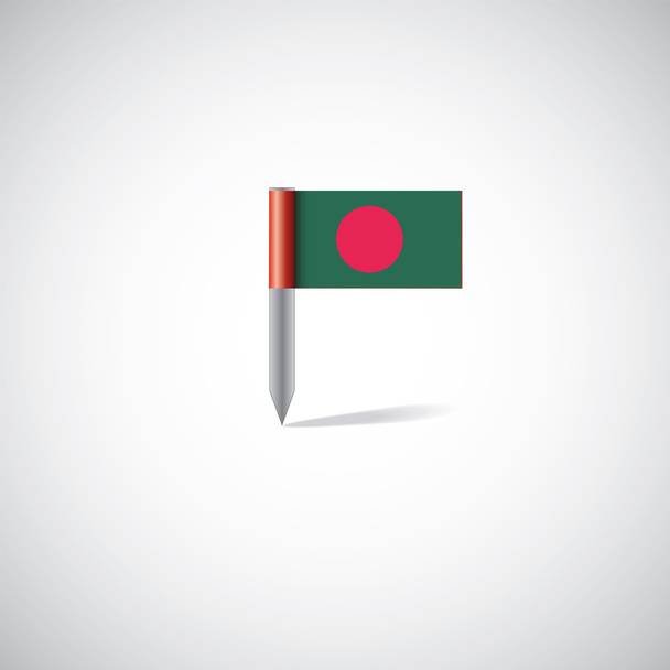 bangladesh flag pin - Vector, Image