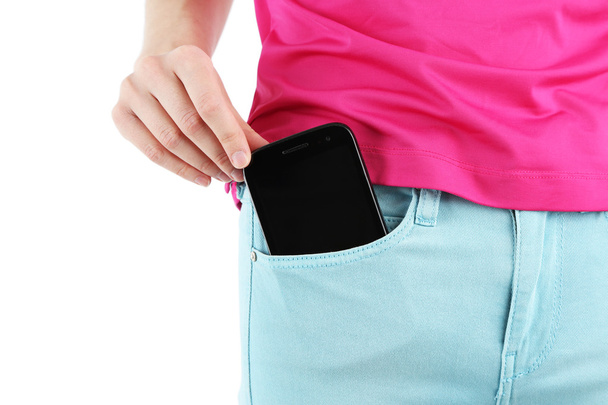 Smart phone in pocket - Fotó, kép