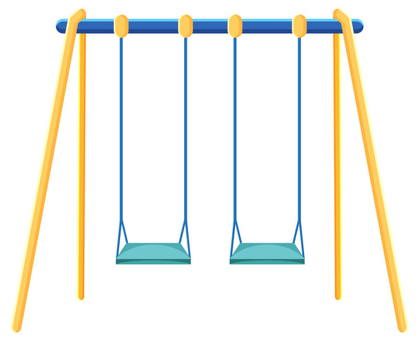 Playground swings on white background illustration - Vector, Image