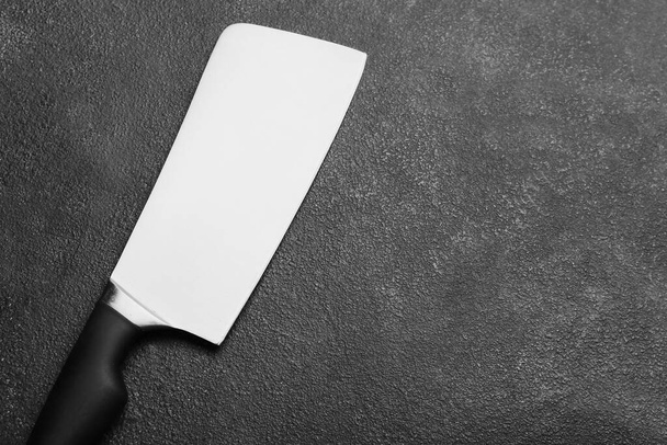 Meat cleaver on dark background - Photo, Image
