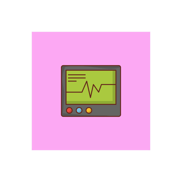 pulses vector illustration on a transparent background.Premium quality symbols.vector line flat icon for concept and graphic design.  - Vetor, Imagem