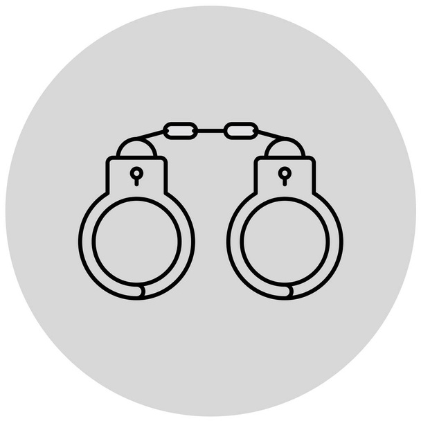 Handschellen-Vektor-Symbol. Flachbild-Illustration. Folge 10 - Vektor, Bild