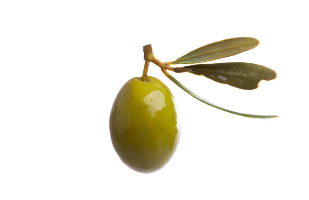 pickled olives isolated on white background - Photo, Image