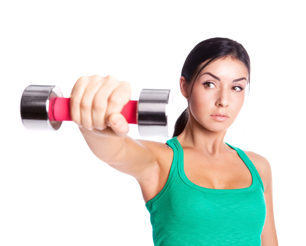 Woman with a dumbbell - Foto, immagini