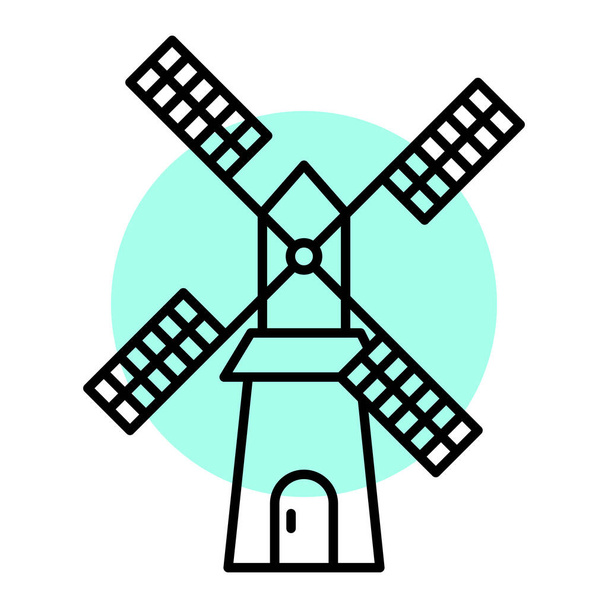 vektorová ilustrace ikony větrného mlýna - Vektor, obrázek