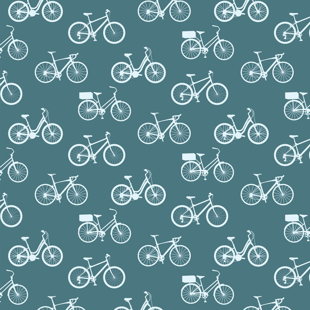 bicycles vintage pattern - Вектор,изображение