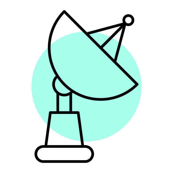 Ikona anteny satelitarnej. zarys ilustracji ikon wektora radarowego w sieci - Wektor, obraz
