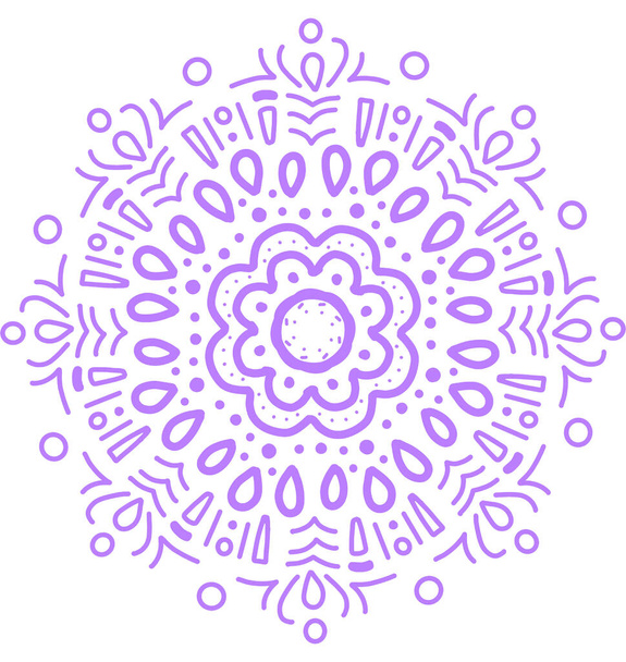 Mandala pattern ornament hand drawing illustration symmetrical meditation - Photo, image