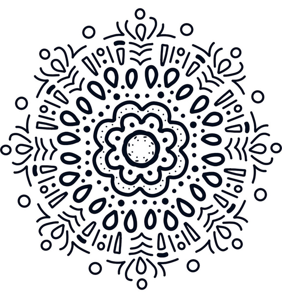 Mandala pattern ornament hand drawing illustration symmetrical meditation - Foto, immagini