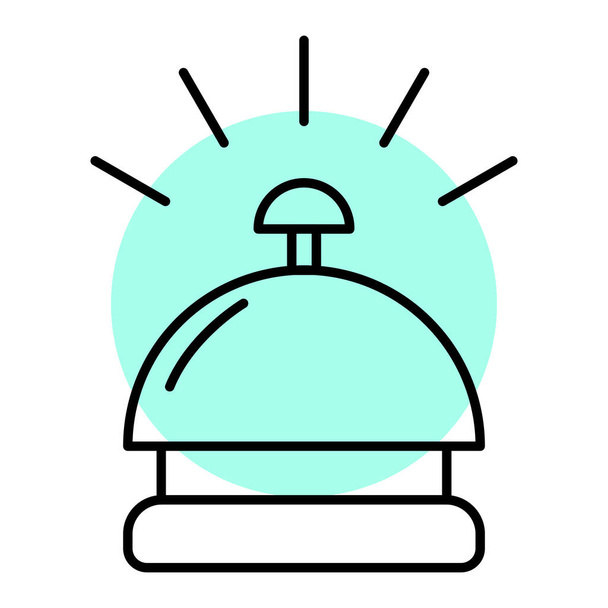 cloche, hotel, bell, alarm icon. vector illustration - Vektor, Bild