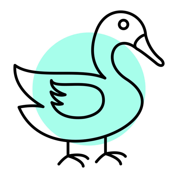 ilustración vectorial del icono lindo pájaro - Vector, Imagen