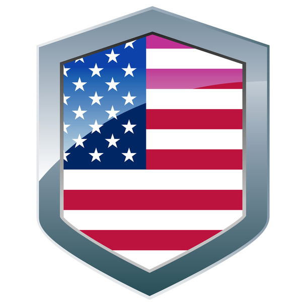 Escudo de plata con bandera americana
 - Foto, imagen