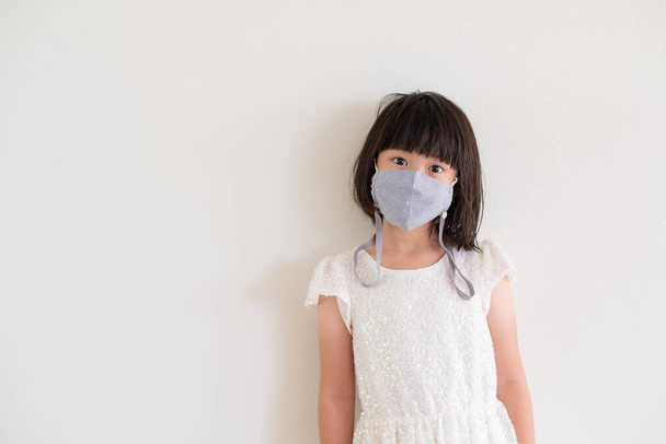 asian kid wear protect mask, coronavirus - Photo, Image
