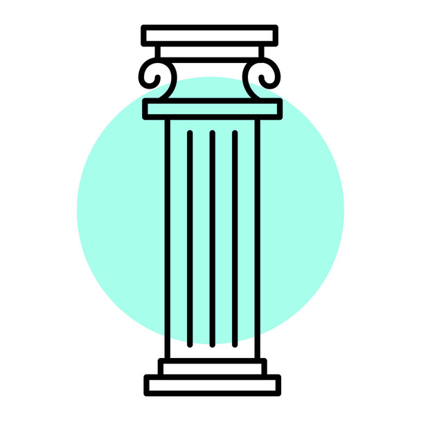 column icon. outline illustration of pillar vector icons for web - Vector, Image